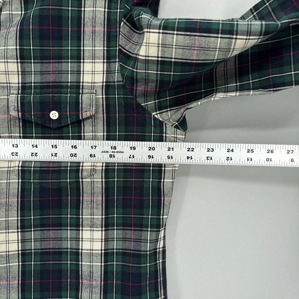 Polo Ralph Lauren Shirt Mens M Green Plaid Classic Fit Button Down Long Sleeve